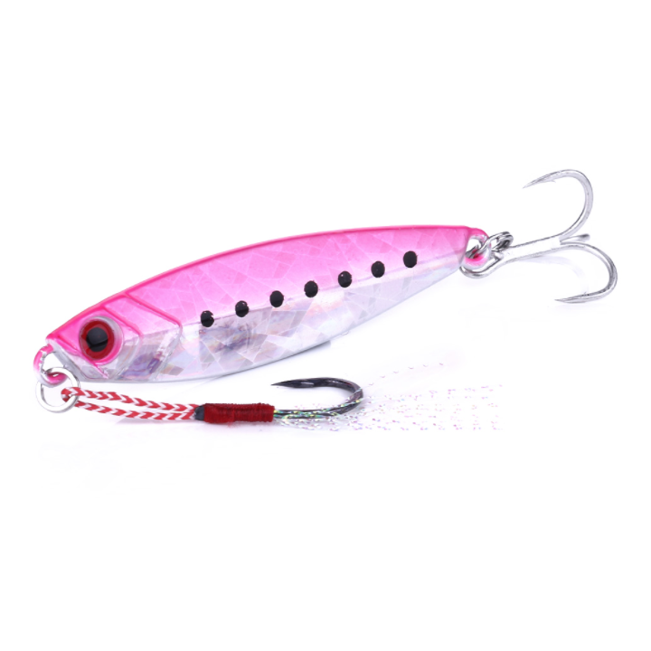 Fishing Double Hooks Jigs Artificial Lure Pink - 15g – DinarBazar