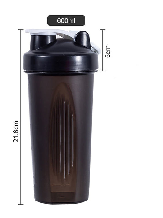 Protein Shaker Bottle. 600ml - Black