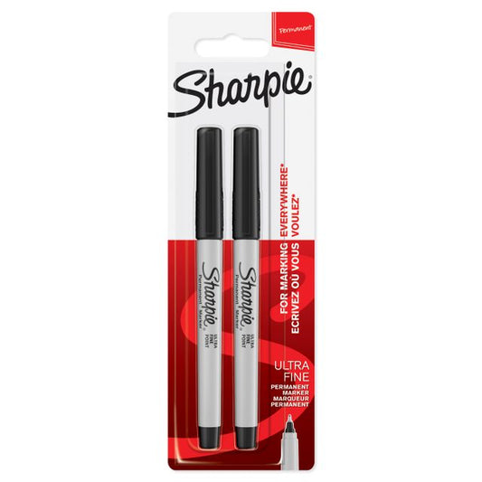 Sharpie Ultra Fine Black Ink Permanent Marker 2 Pieces
