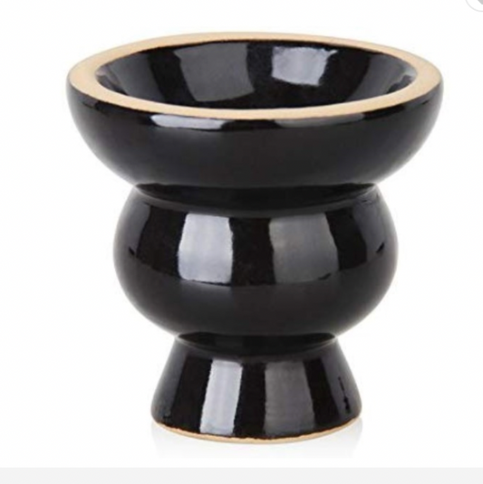 Ceramic Hookah Bowl - Black