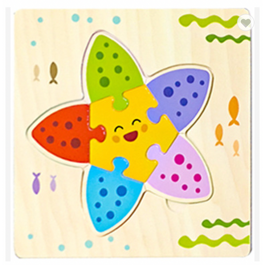 Kids Educational Wooden Puzzles - Star