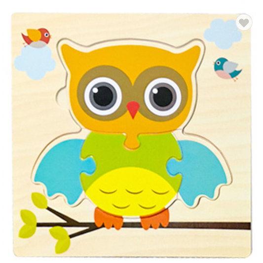 Kids Educational Wooden Puzzles - Owl