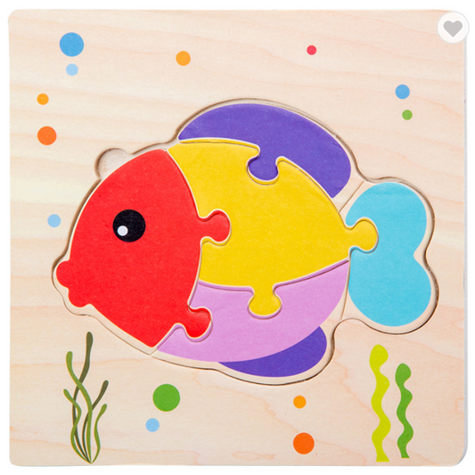 Kids Educational Kids Wooden Puzzles - Fish