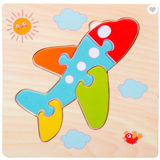 Kids Educational Wooden Puzzles - Airplane
