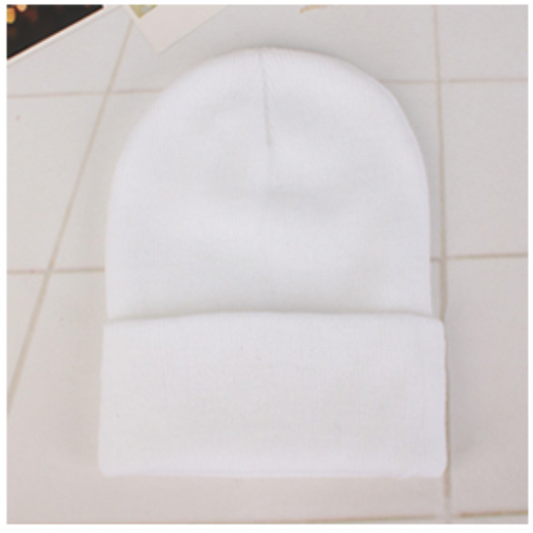 Unisex Beanie Hats - White