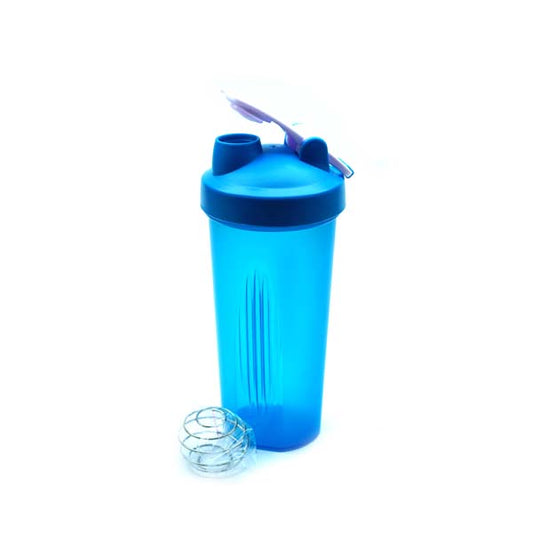 Protein Shaker Bottle. 600ml - Blue