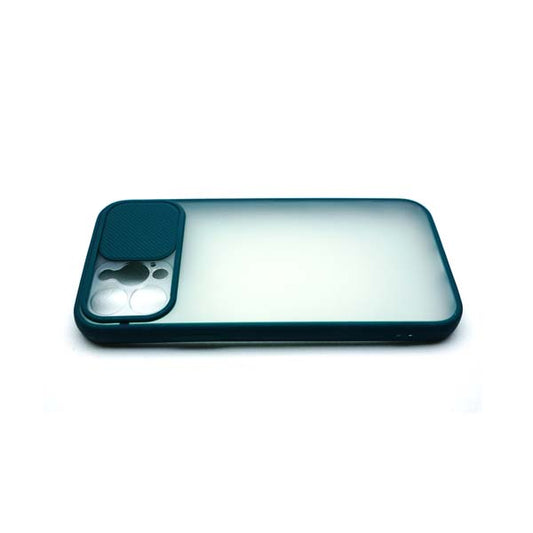 Mobile Case For iPhone 12 With Sliding Camera Cover - Green
