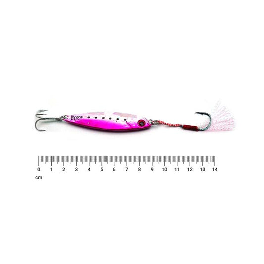 Fishing Double Hooks Jigs Artificial Lure Pink - 30g
