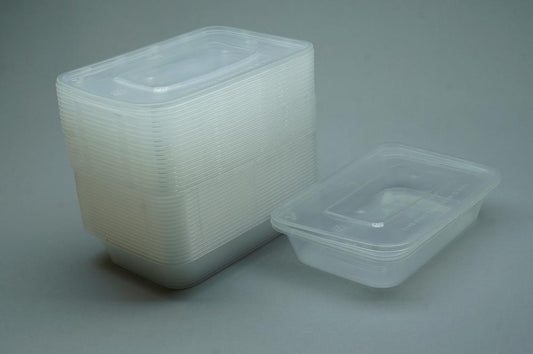 Plastic Food Containers with Lid 500 ml - 20 Pcs