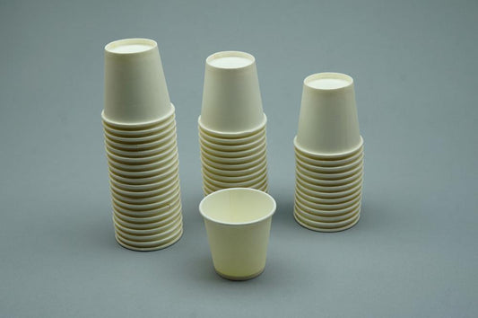 50 Small Paper Cups - White