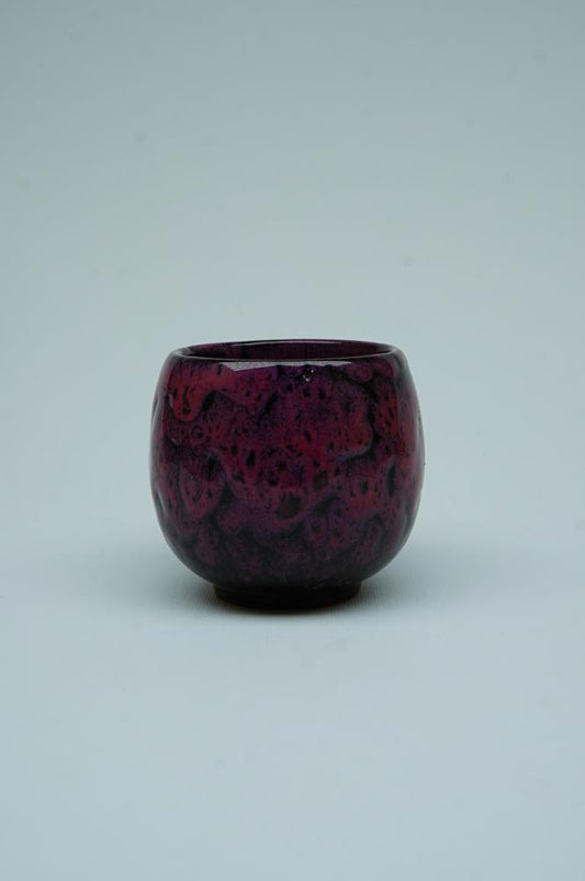 Ceramic Espresso Mug - Black & Purple
