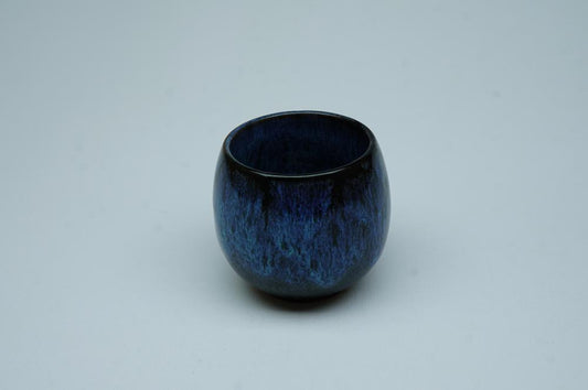 Ceramic Espresso Mug - Light Blue & Black