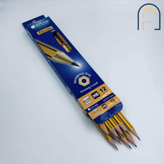 Atlas Strong Lead HB Pencils 12 Pieces - Yellow