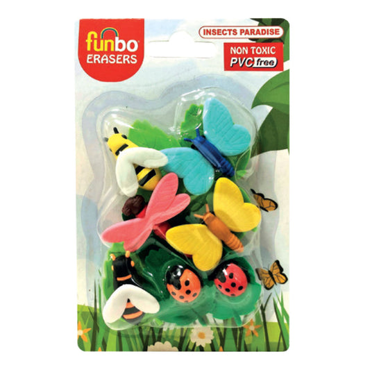 Set of Funbo 3D Eraser Vegetable + Insect Packs
