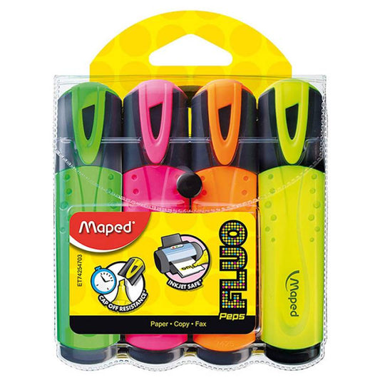 Maped Classic FluoPeps Highlighter Multicolor Set of 4